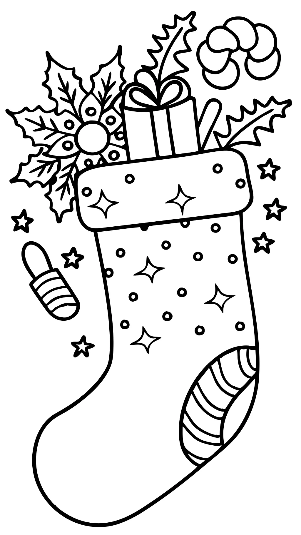 christmas stocking coloring page